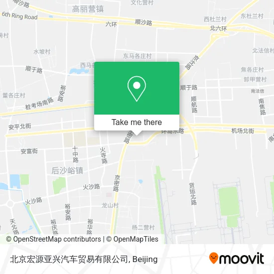 北京宏源亚兴汽车贸易有限公司 map