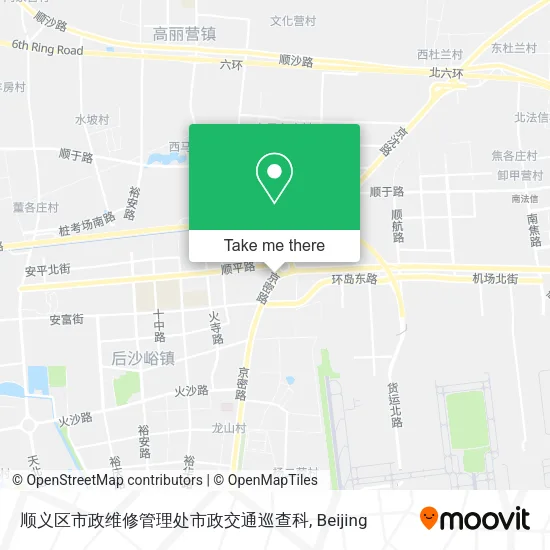 顺义区市政维修管理处市政交通巡查科 map