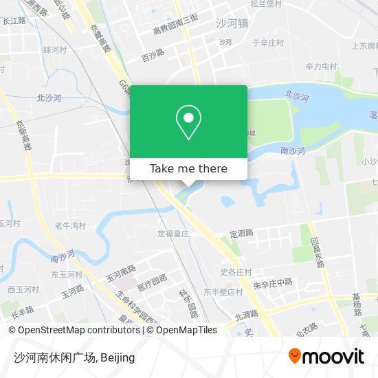 沙河南休闲广场 map