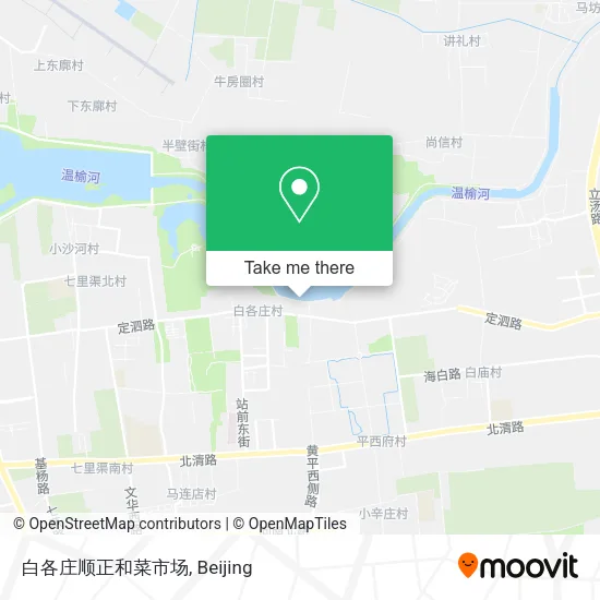 白各庄顺正和菜市场 map