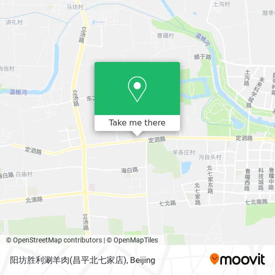 阳坊胜利涮羊肉(昌平北七家店) map