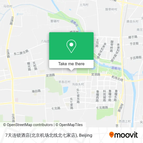 7天连锁酒店(北京机场北线北七家店) map