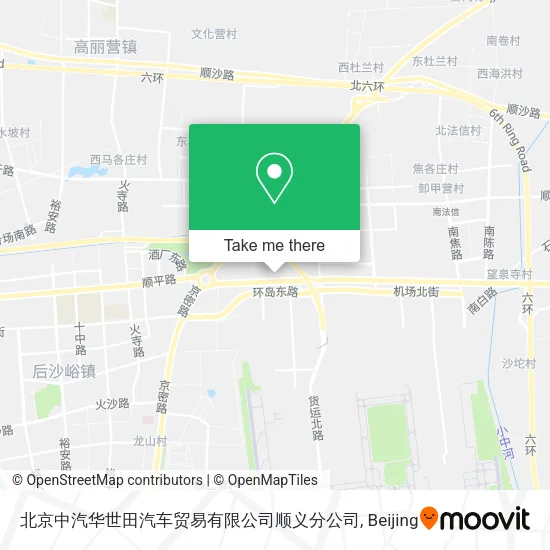 北京中汽华世田汽车贸易有限公司顺义分公司 map