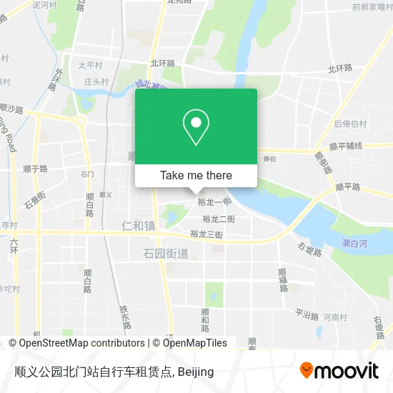 顺义公园北门站自行车租赁点 map