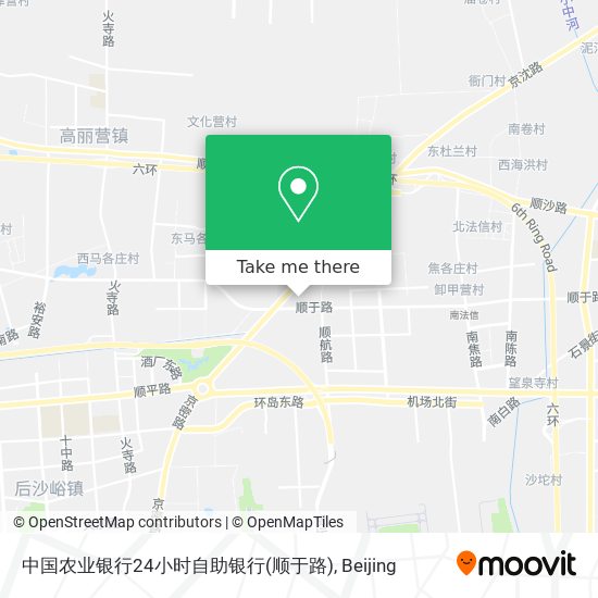 中国农业银行24小时自助银行(顺于路) map