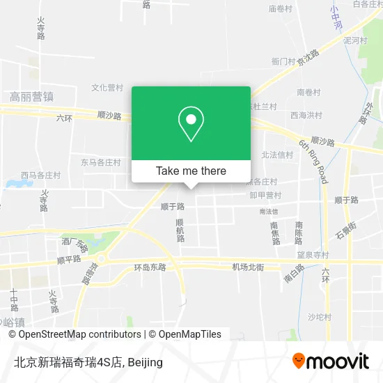 北京新瑞福奇瑞4S店 map