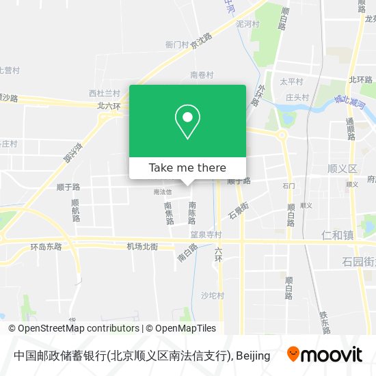 中国邮政储蓄银行(北京顺义区南法信支行) map