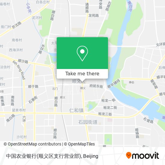 中国农业银行(顺义区支行营业部) map