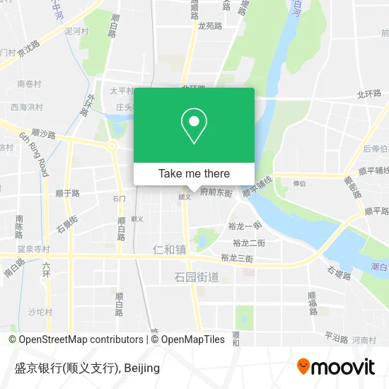 盛京银行(顺义支行) map