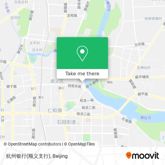 杭州银行(顺义支行) map