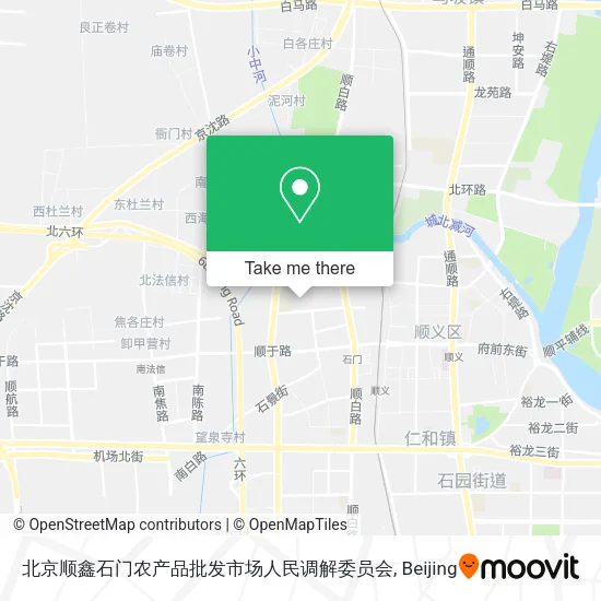 北京顺鑫石门农产品批发市场人民调解委员会 map