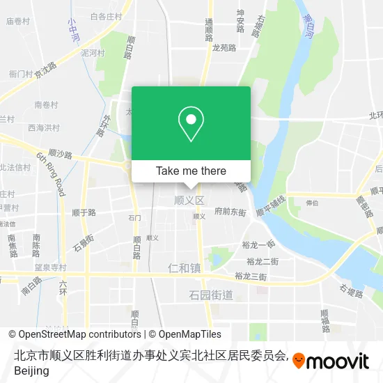北京市顺义区胜利街道办事处义宾北社区居民委员会 map