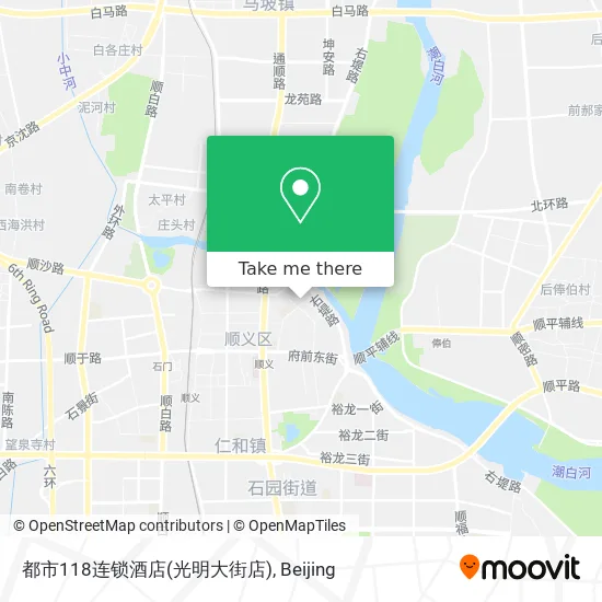 都市118连锁酒店(光明大街店) map