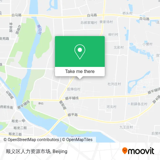 顺义区人力资源市场 map