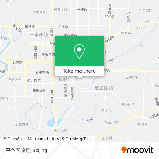 平谷区政府 map