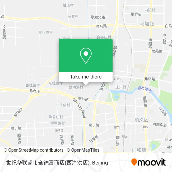 世纪华联超市全德富商店(西海洪店) map