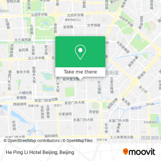 He Ping Li Hotel Beijing map