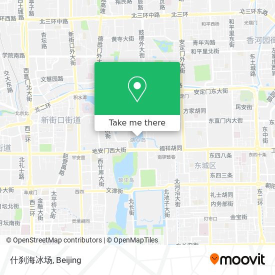 什刹海冰场 map