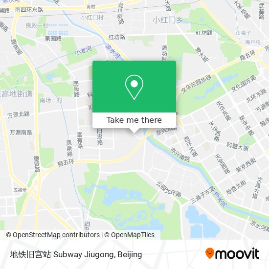地铁旧宫站 Subway Jiugong map