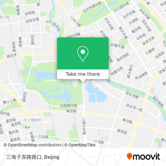 三海子东路路口 map