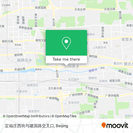 定福庄西街与建国路交叉口 map