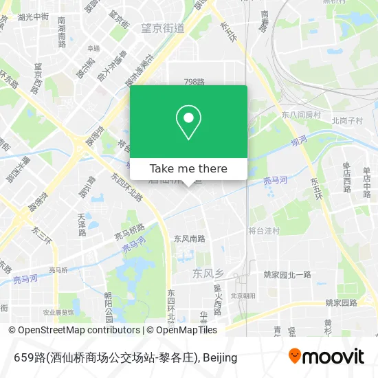 659路(酒仙桥商场公交场站-黎各庄) map