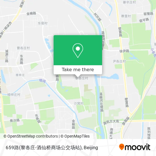 659路(黎各庄-酒仙桥商场公交场站) map