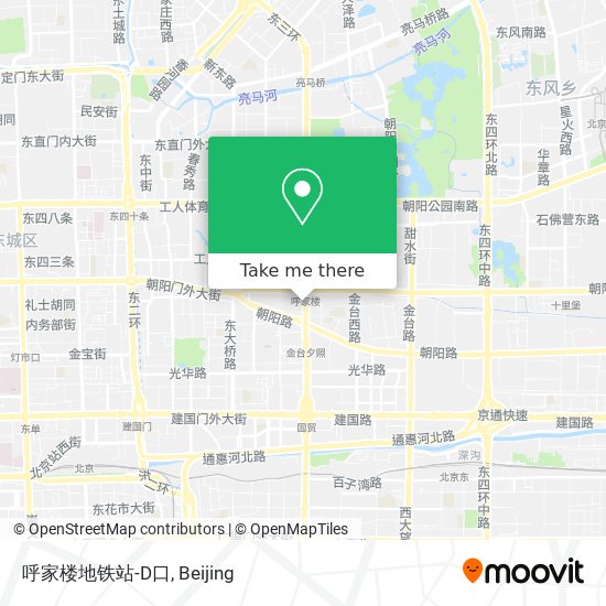 呼家楼地铁站-D口 map