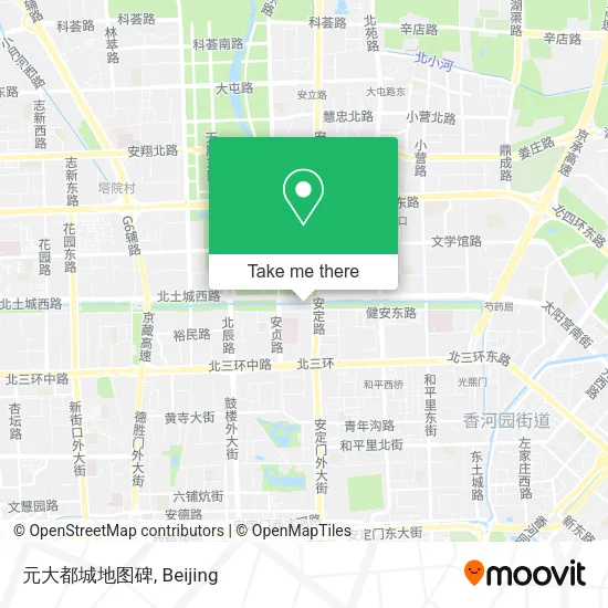 元大都城地图碑 map