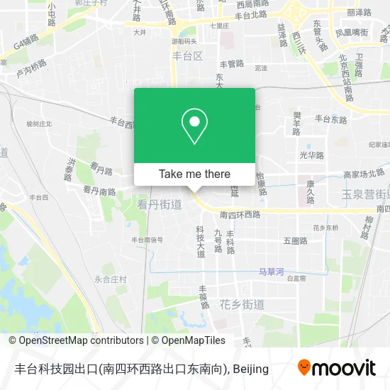 丰台科技园出口(南四环西路出口东南向) map