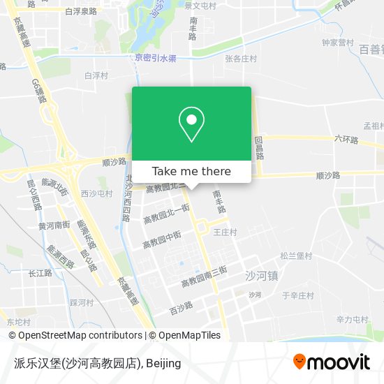 派乐汉堡(沙河高教园店) map