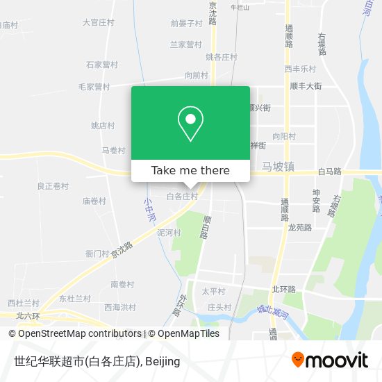 世纪华联超市(白各庄店) map