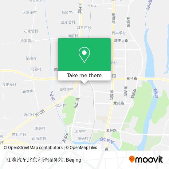 江淮汽车北京利泽服务站 map