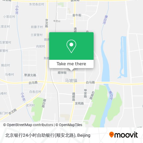 北京银行24小时自助银行(顺安北路) map