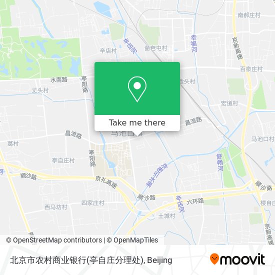 北京市农村商业银行(亭自庄分理处) map