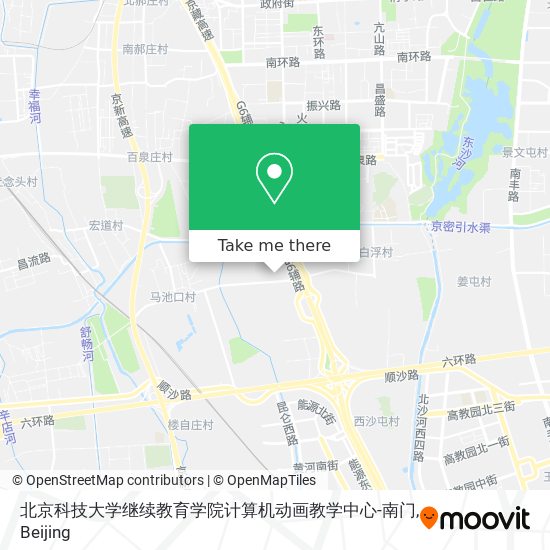 北京科技大学继续教育学院计算机动画教学中心-南门 map