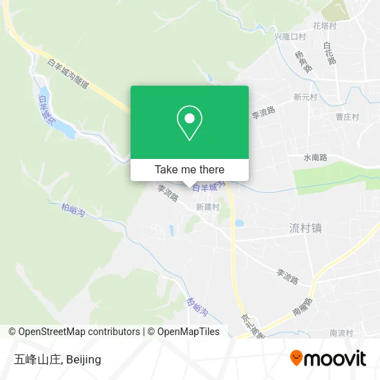 五峰山庄 map
