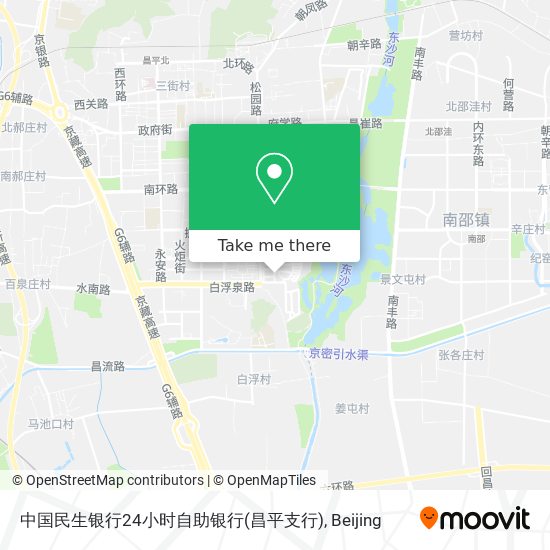 中国民生银行24小时自助银行(昌平支行) map