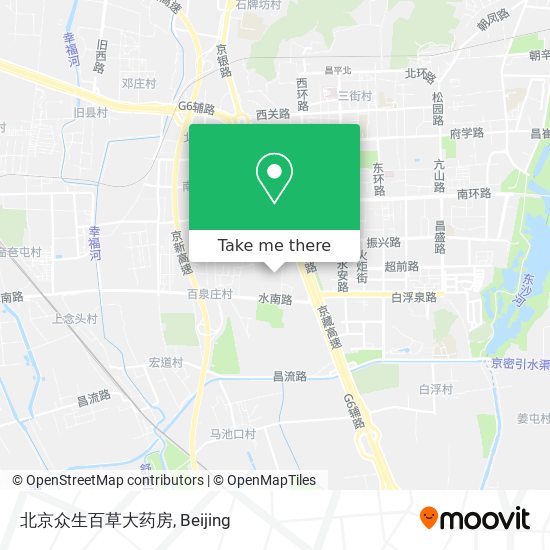 北京众生百草大药房 map