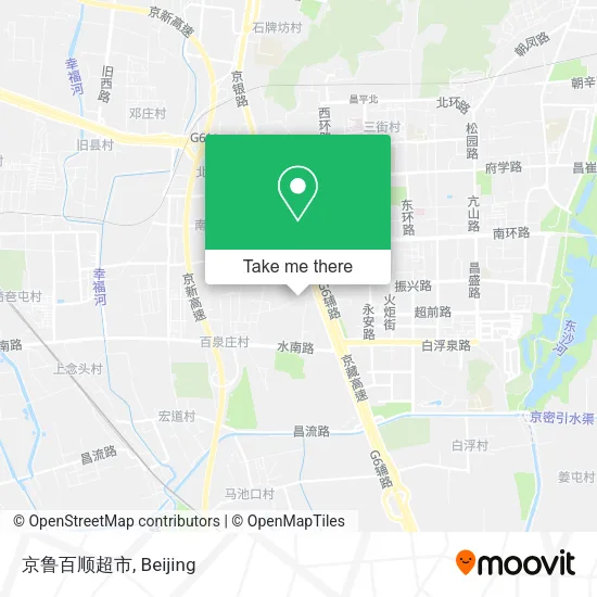 京鲁百顺超市 map