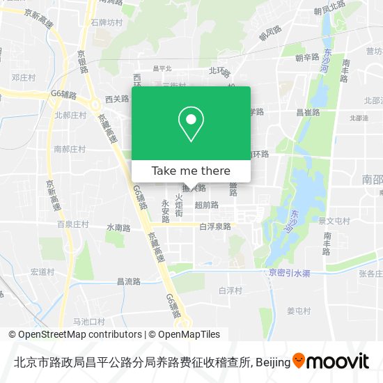 北京市路政局昌平公路分局养路费征收稽查所 map