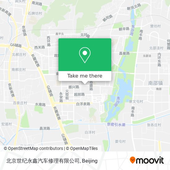 北京世纪永鑫汽车修理有限公司 map