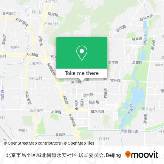 北京市昌平区城北街道永安社区-居民委员会 map