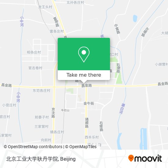北京工业大学耿丹学院 map