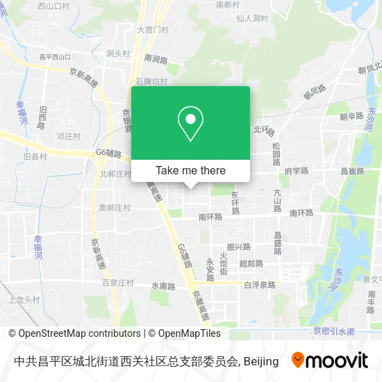 中共昌平区城北街道西关社区总支部委员会 map