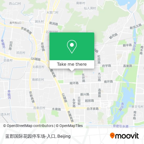 蓝郡国际花园停车场-入口 map