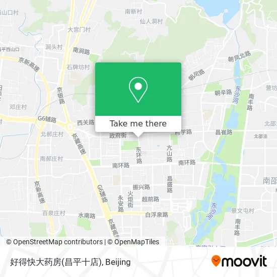 好得快大药房(昌平十店) map