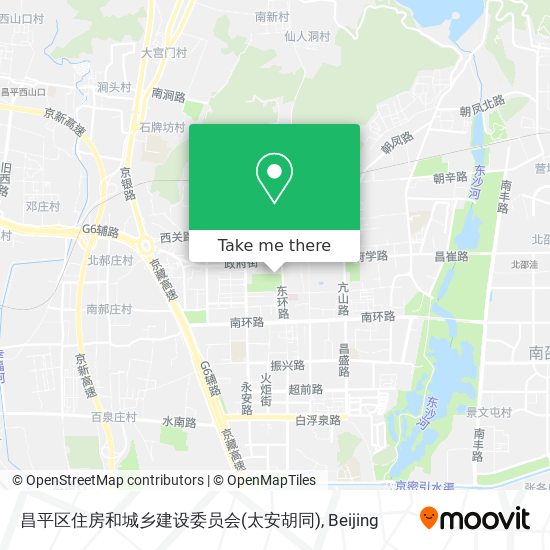 昌平区住房和城乡建设委员会(太安胡同) map