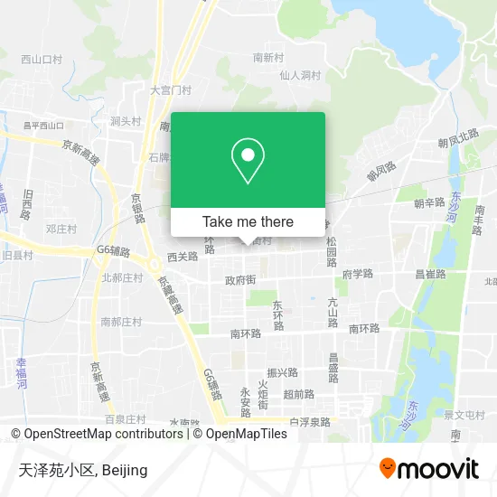 天泽苑小区 map