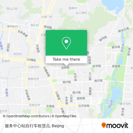 服务中心站自行车租赁点 map